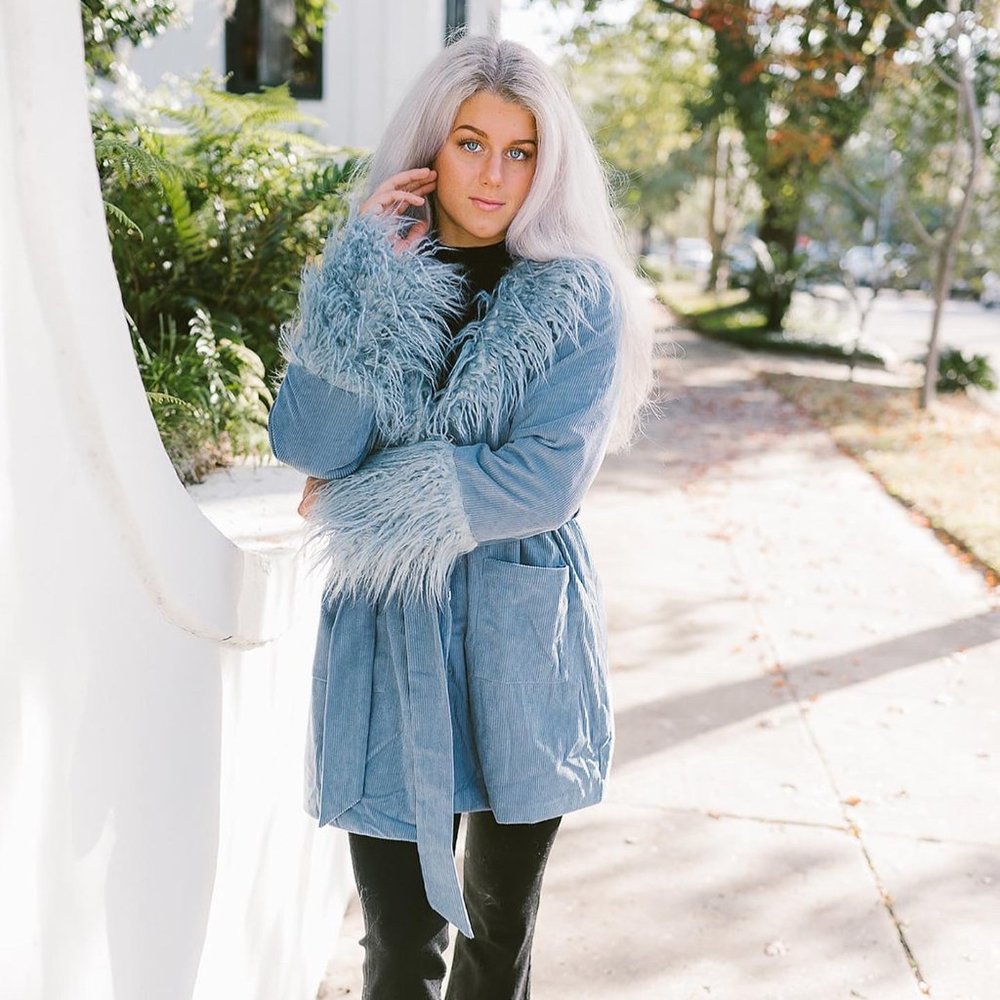 Daisy Street brand coat with fur trim